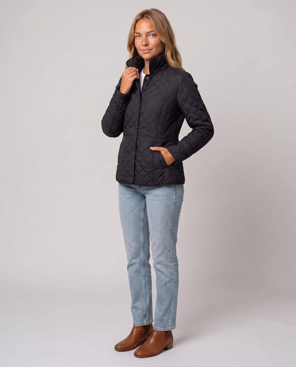 Veste matelassée à col chemise