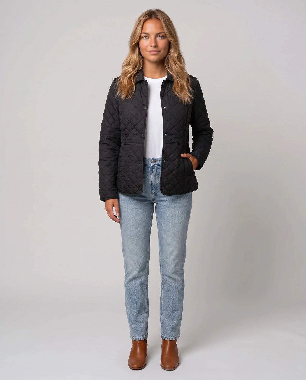 Veste matelassée à col chemise