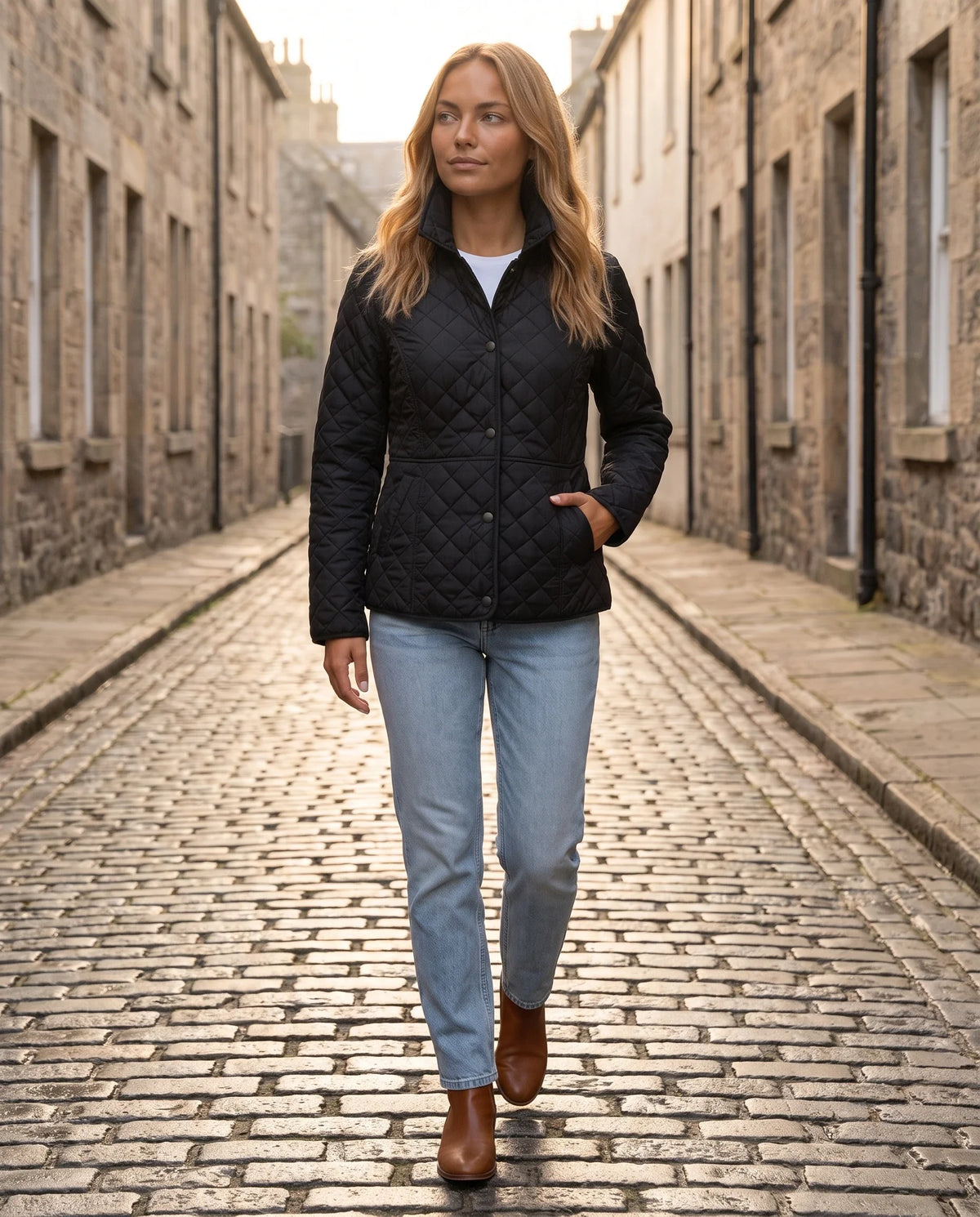 Veste matelassée à col chemise