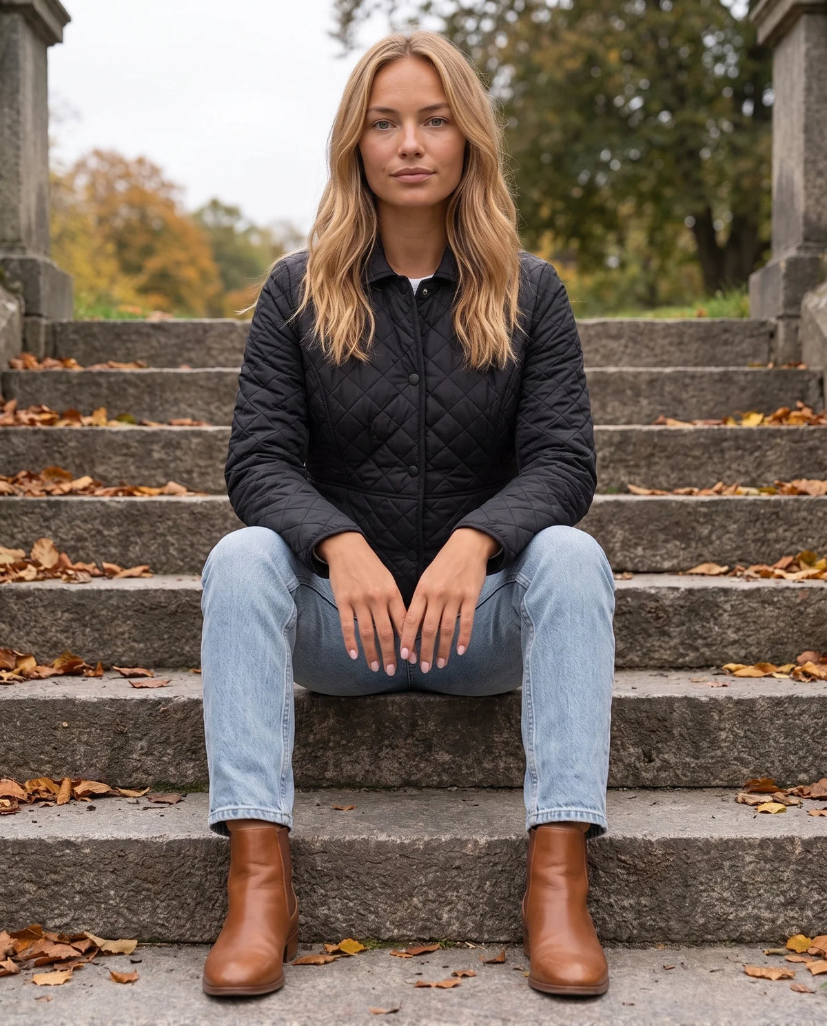 Veste matelassée à col chemise