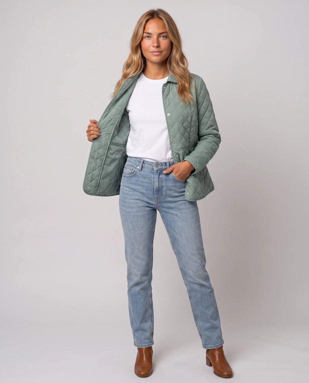 Veste matelassée à col chemise