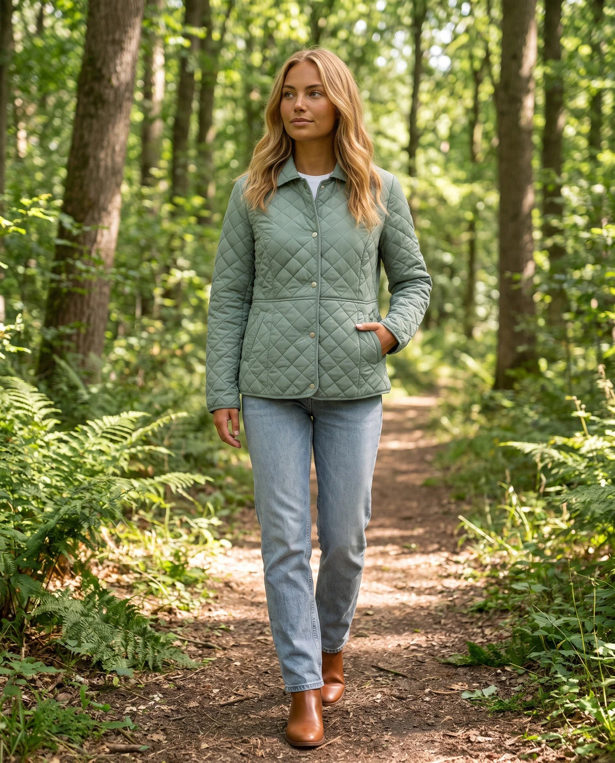 Veste matelassée à col chemise