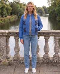 Veste matelassée col montant à pressions