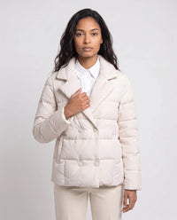 Veste matelassée courte à col tailleur