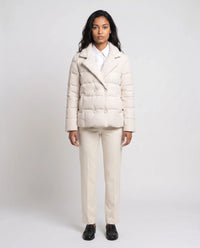 Veste matelassée courte à col tailleur