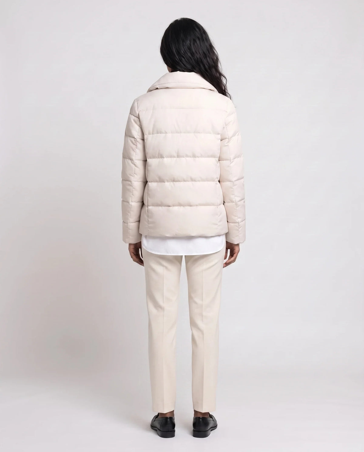 Veste matelassée courte à col tailleur