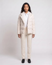 Veste matelassée courte à col tailleur