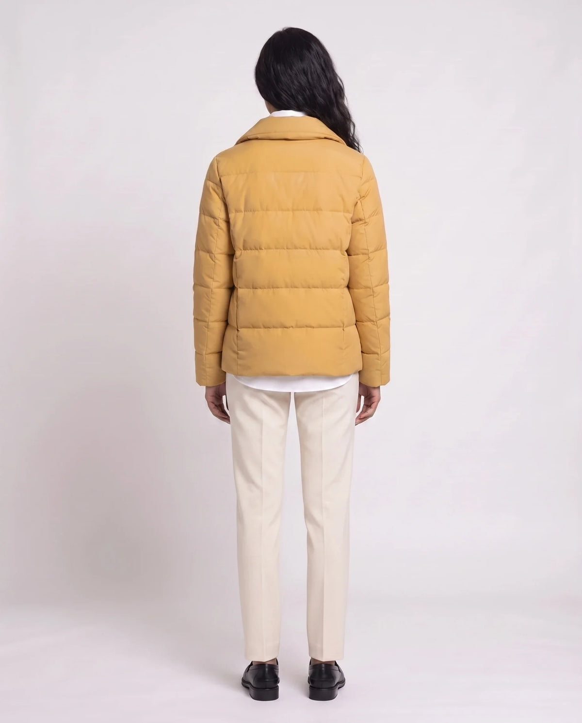 Veste matelassée courte à col tailleur