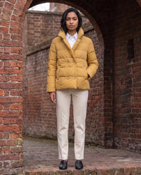 Veste matelassée courte à col tailleur