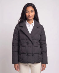 Veste matelassée courte à col tailleur