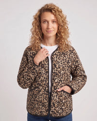 Veste matelassée imprimé léopard
