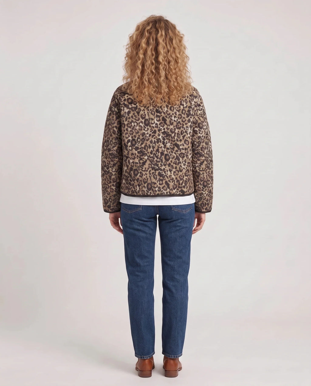 Veste matelassée imprimé léopard