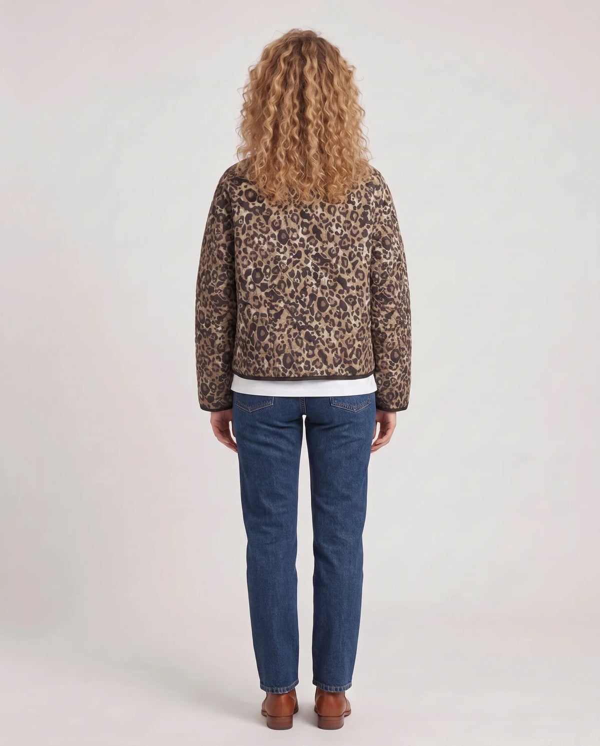Veste matelassée imprimé léopard