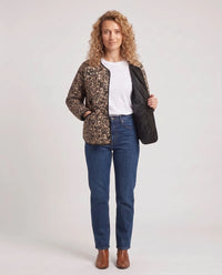 Veste matelassée imprimé léopard