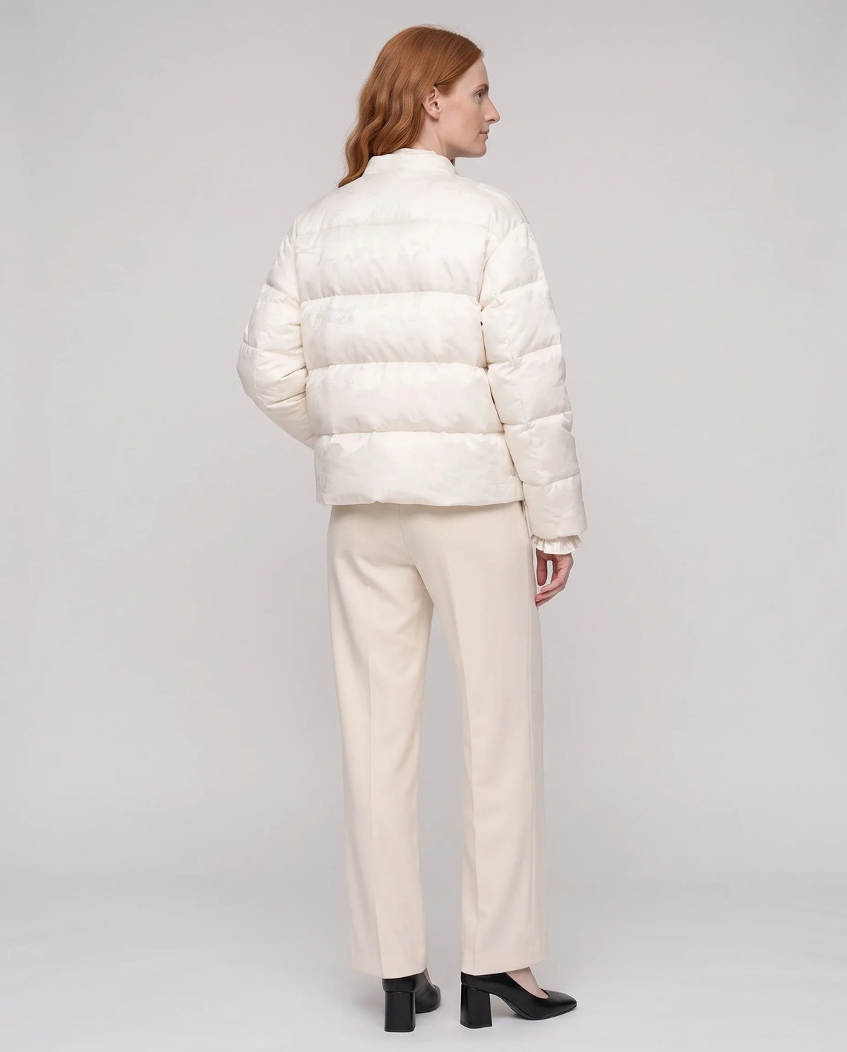 Veste matelassée jacquard à brandebourgs