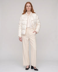 Veste matelassée jacquard à brandebourgs