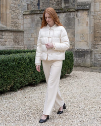 Veste matelassée jacquard à brandebourgs