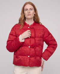 Veste matelassée jacquard à brandebourgs