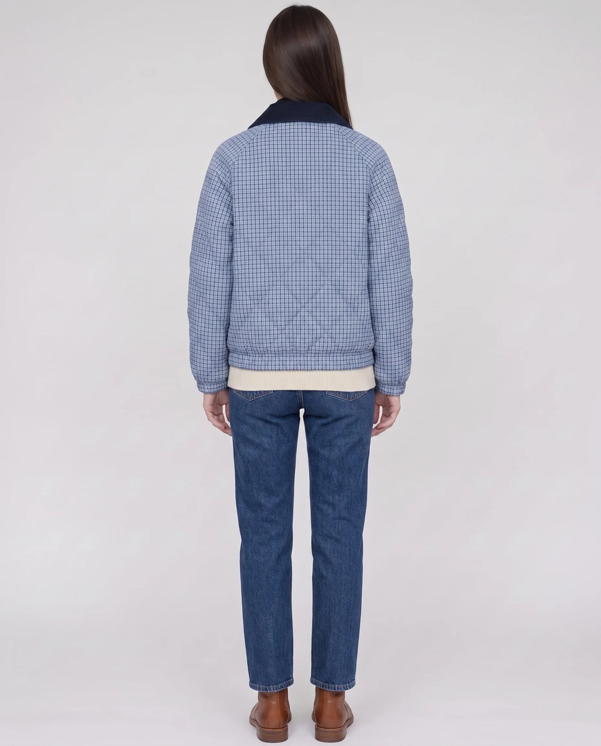 Veste matelassée réversible vichy