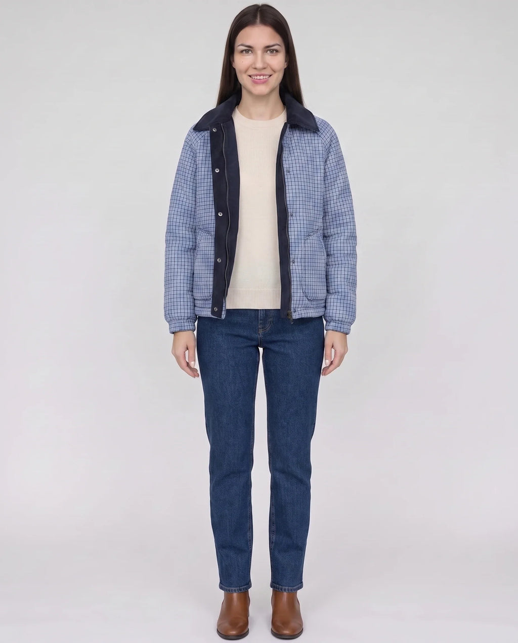 Veste matelassée réversible vichy