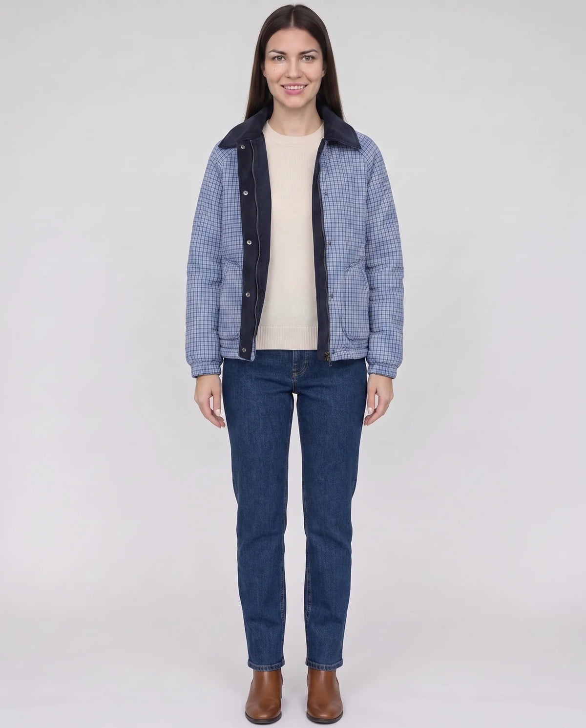 Veste matelassée réversible vichy