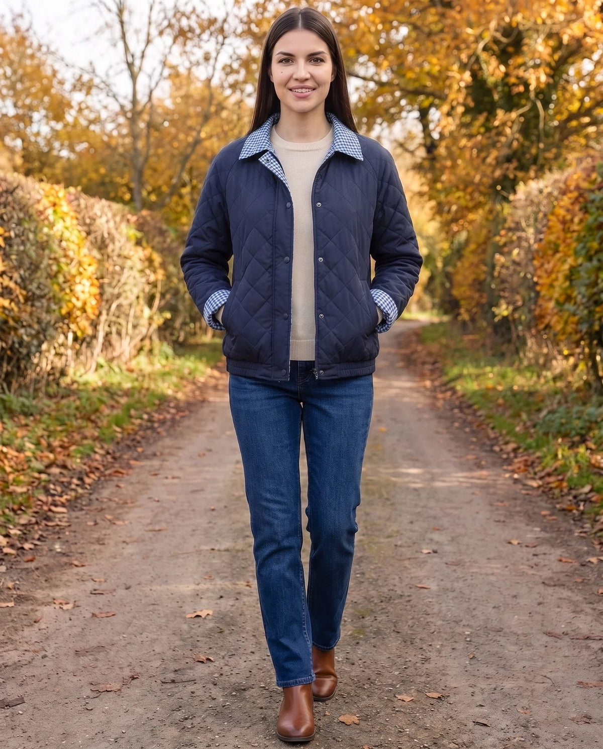 Veste matelassée réversible vichy