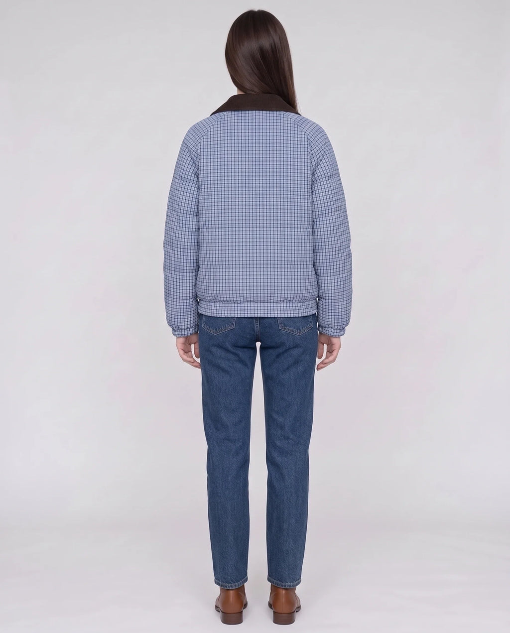 Veste matelassée réversible vichy