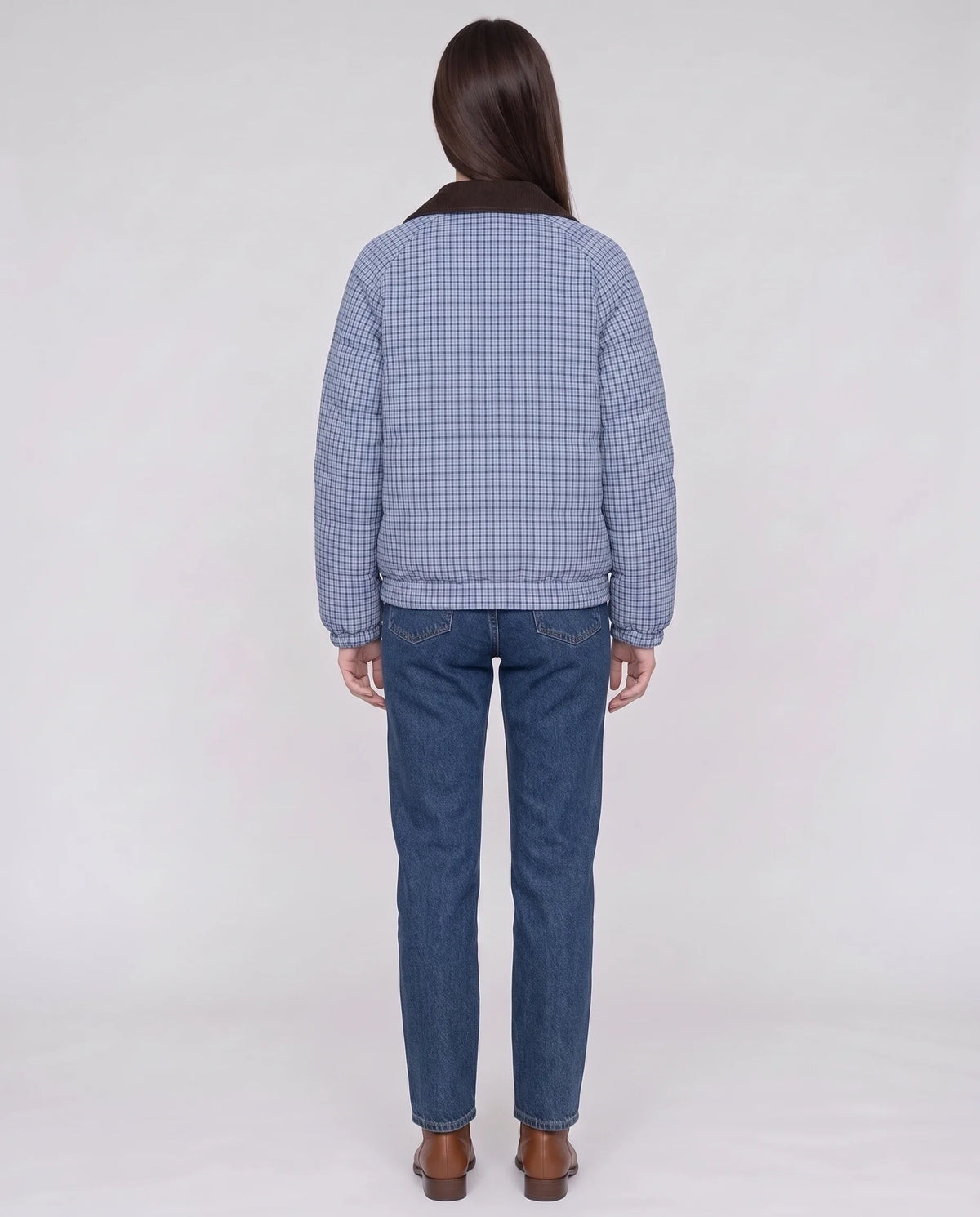 Veste matelassée réversible vichy