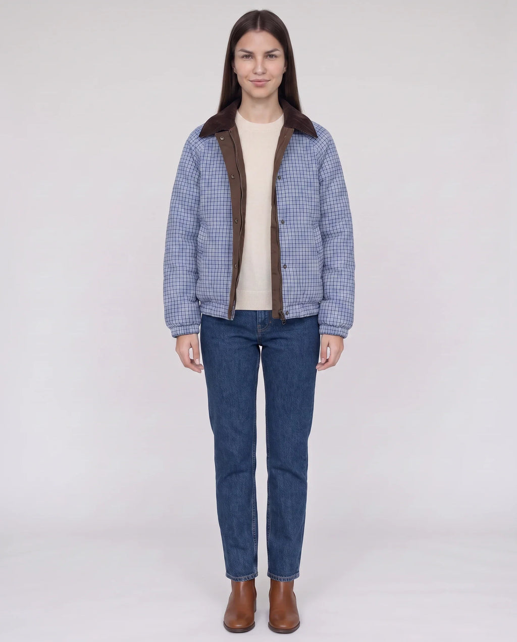 Veste matelassée réversible vichy