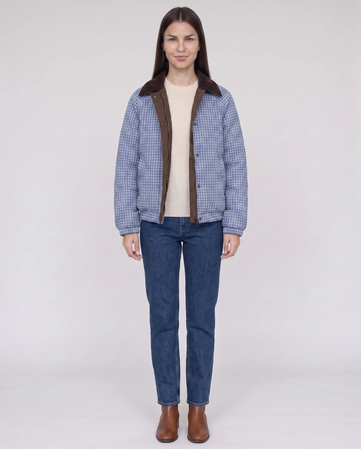 Veste matelassée réversible vichy
