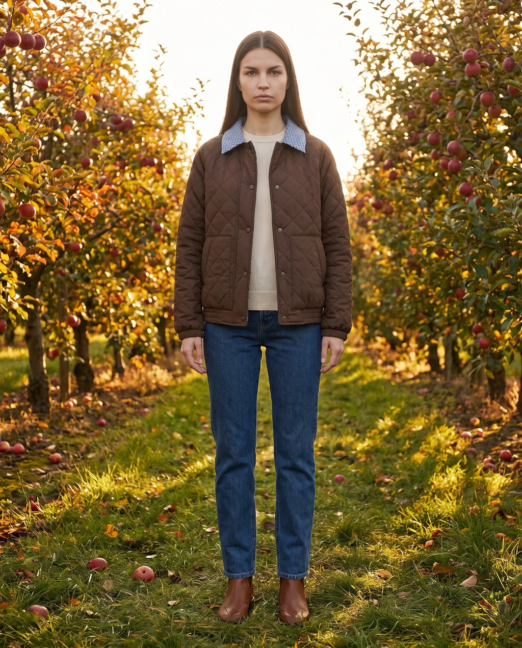 Veste matelassée réversible vichy