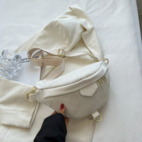 Sac banane en velours côtelé à bandoulière amovible